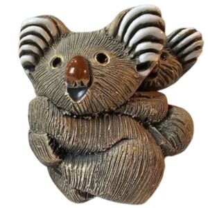 Artesania Rinconada Koala & Baby Figurine Vintage Uruguay Clay 🐨✨